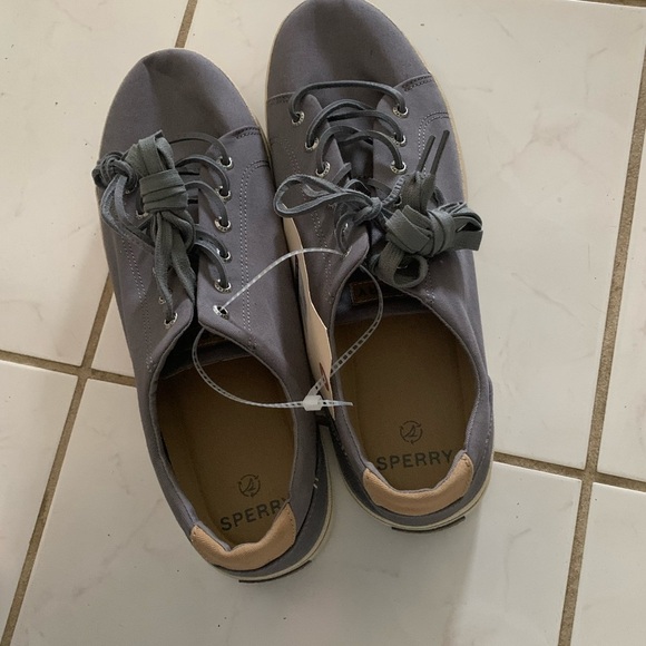 Sperry Shoes Men's size 13 Striper 2 SeaCycled Grey Boatshoes Lace Up Gray Water - Picture 9 of 9